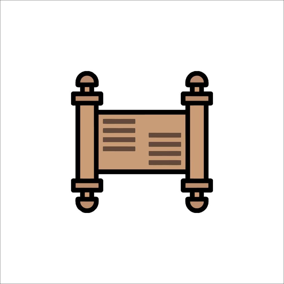 A scroll icon on a white background vector