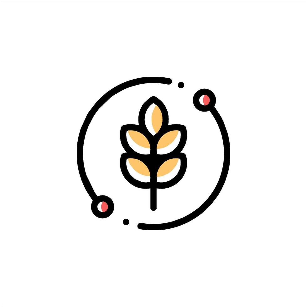A logo for a company that makes wheat vector