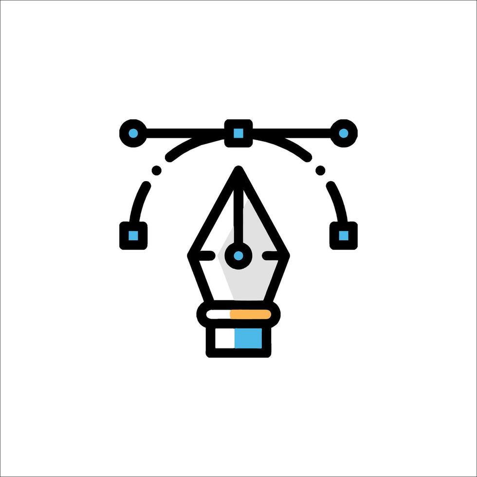A pen and ink on a white background vector