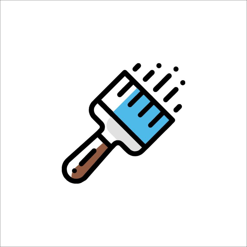 A paintbrush icon on a white background vector