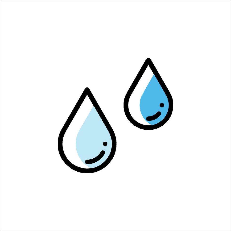 Water drop icon illustration vector