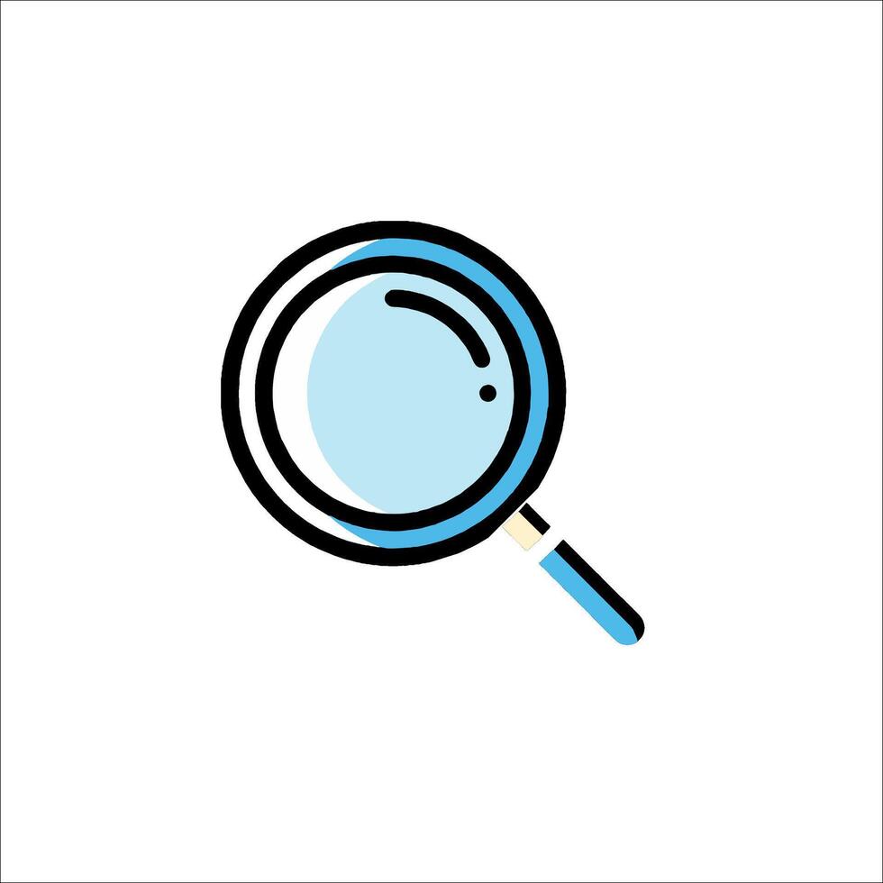Magnifying glass icon illustration vector
