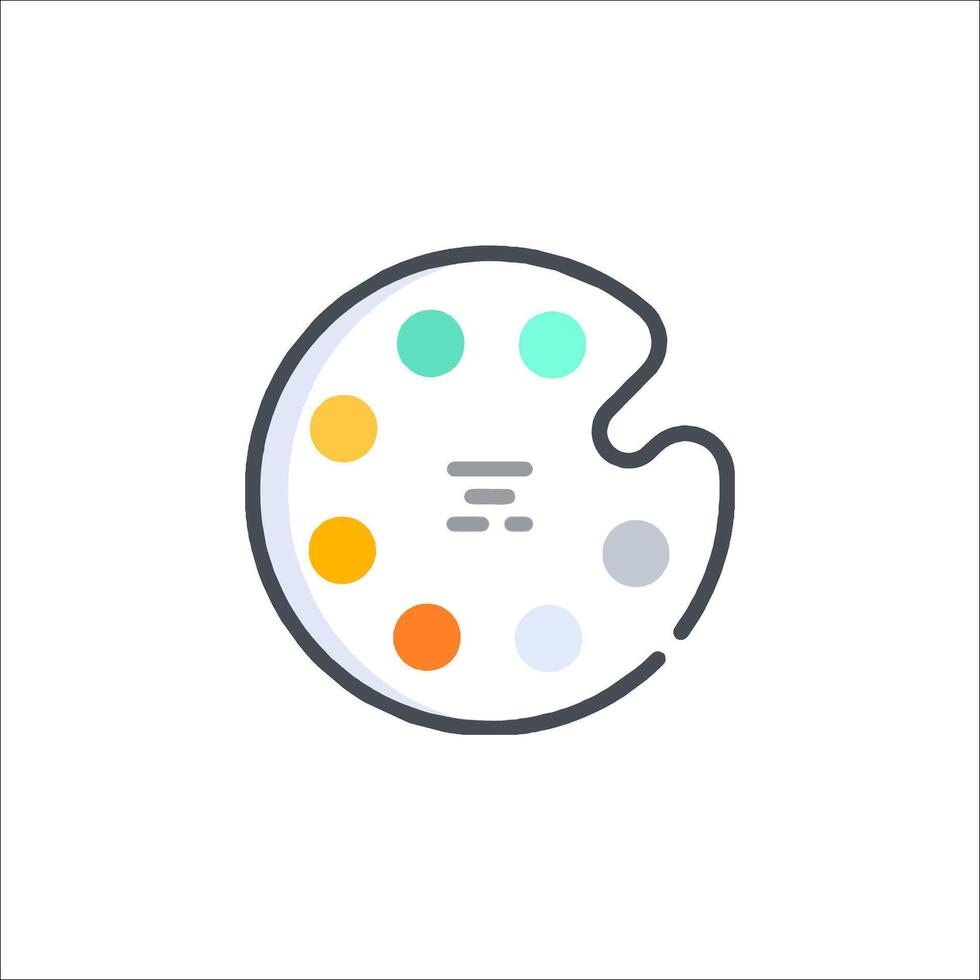 A colorful palette icon on a white background vector