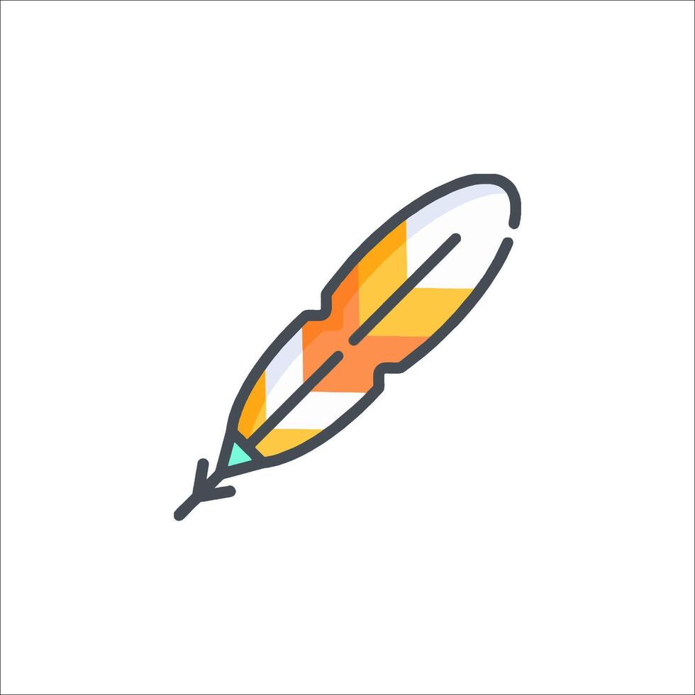 A feather pen icon on a white background vector