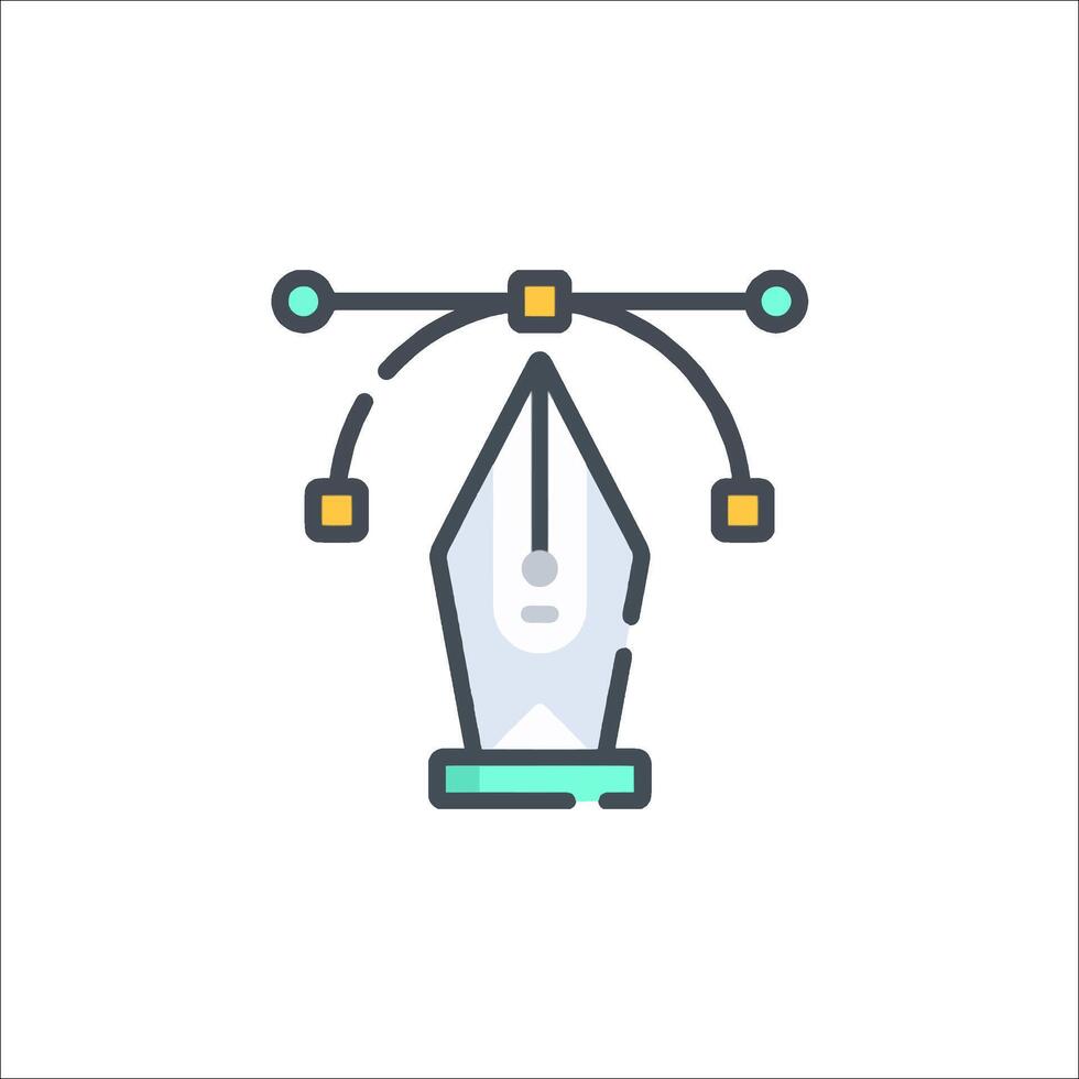A pen and ink on a white background vector