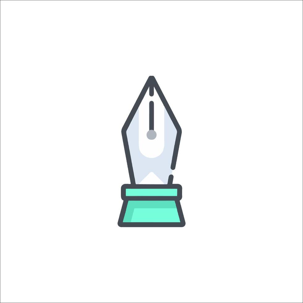 Pencil and ink icon on white background vector