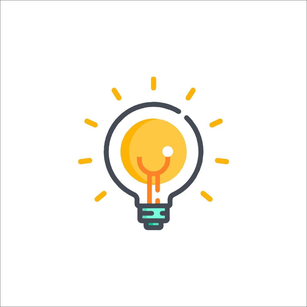 Light bulb icon illustration vector
