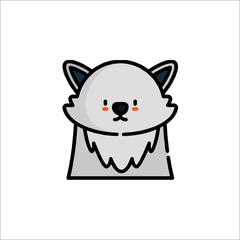 A cartoon bear with a big nose and a small face vector