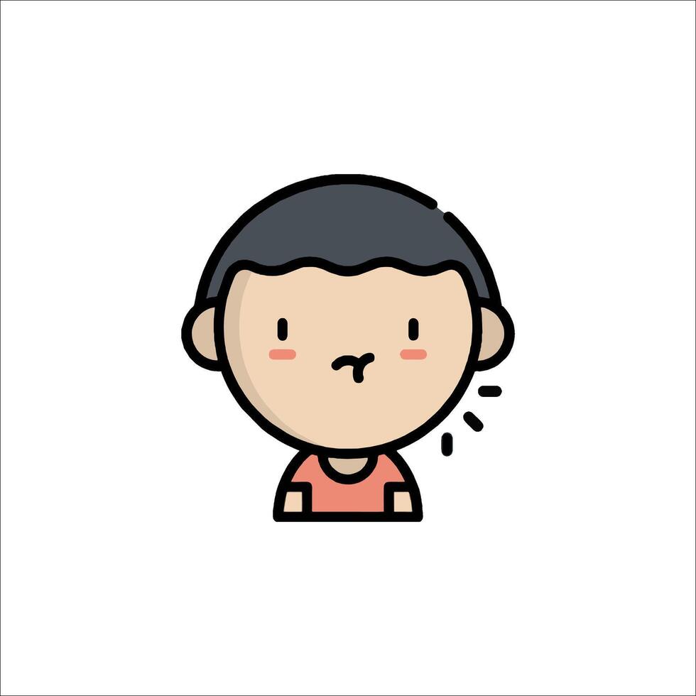 A cartoon man with a nose and a mouth vector