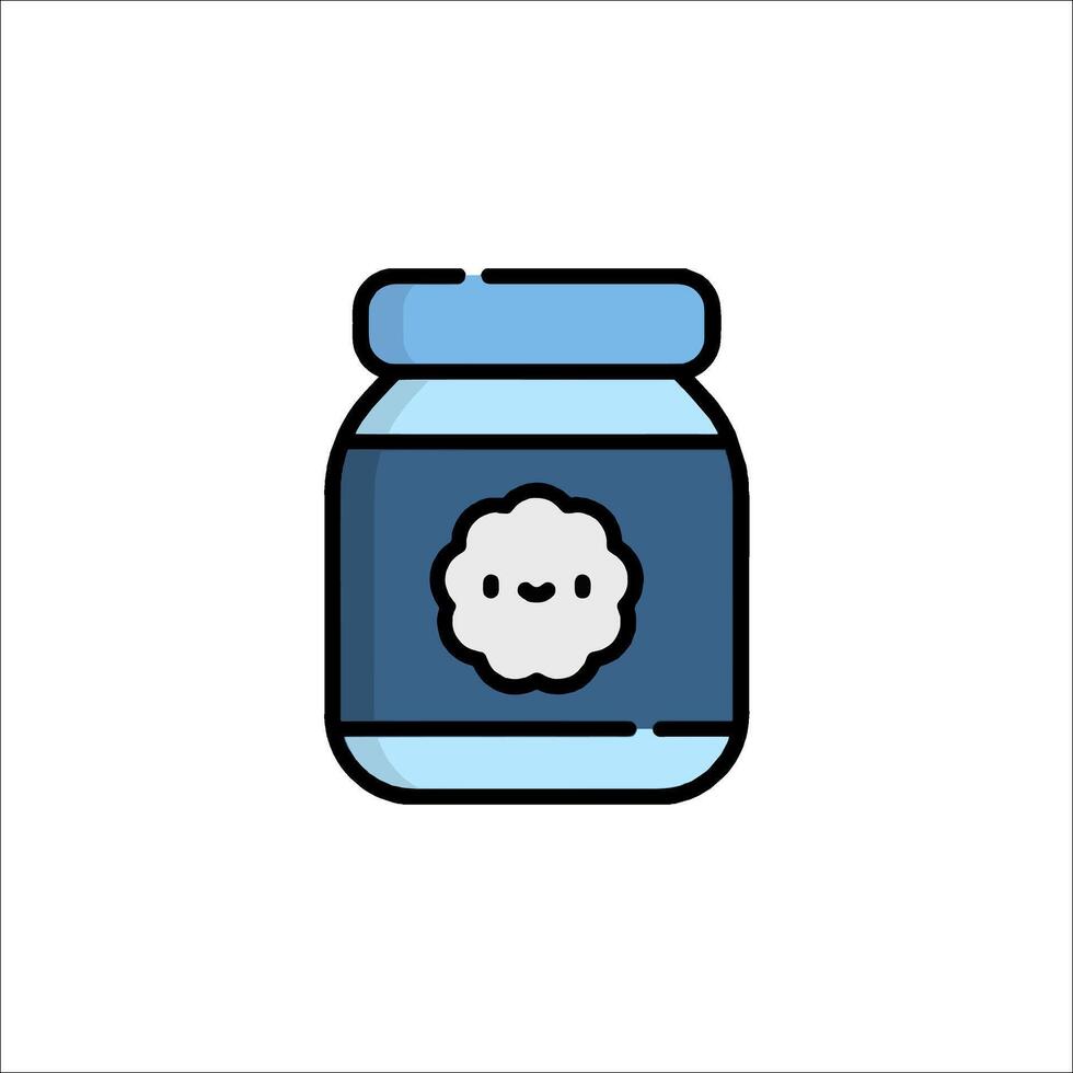 A jar of honey with a cloud inside vector