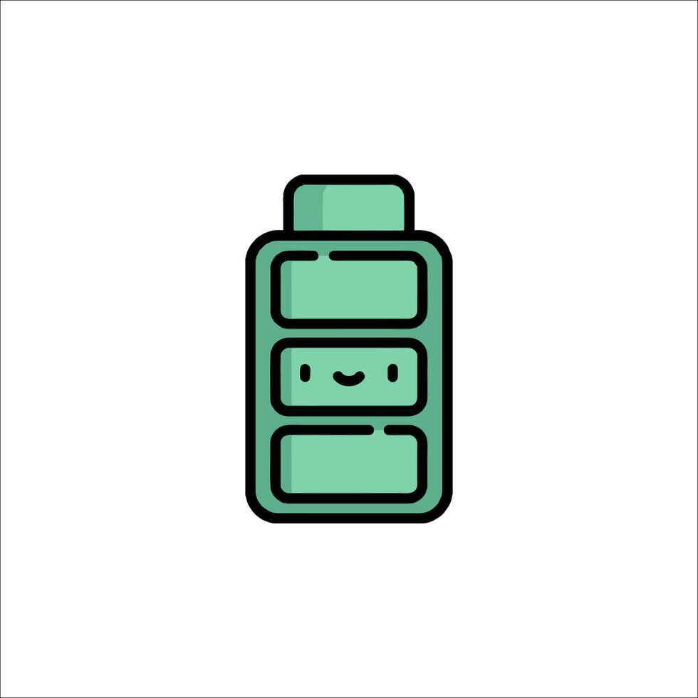 A bottle of water with a smiley face on it vector