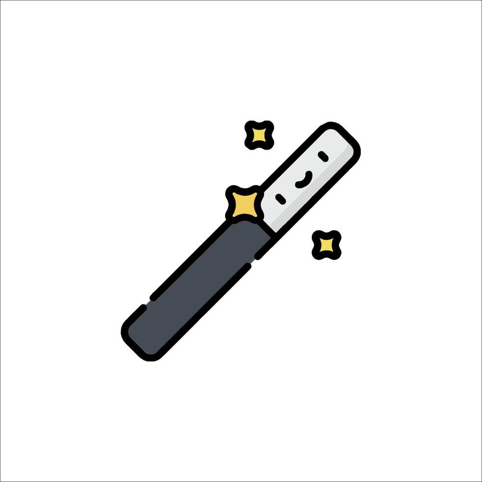 A knife with a star on it vector