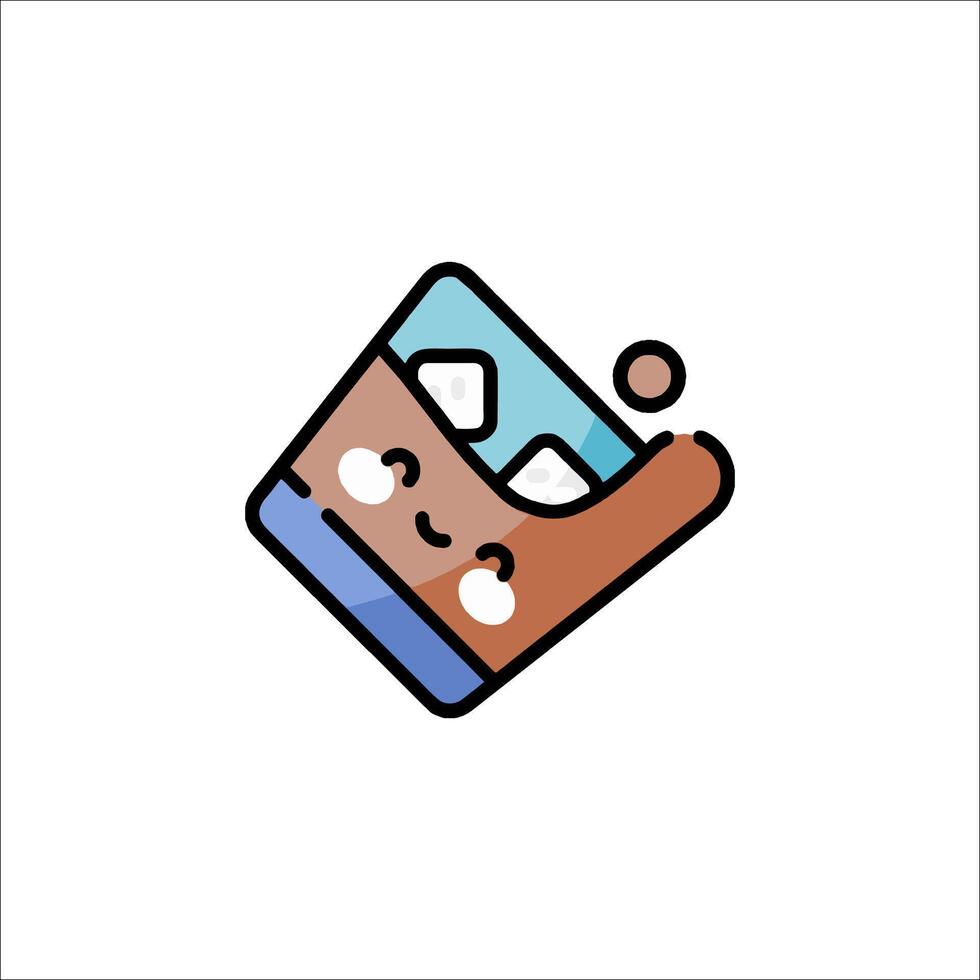 A cartoon character holding a bag of ice vector