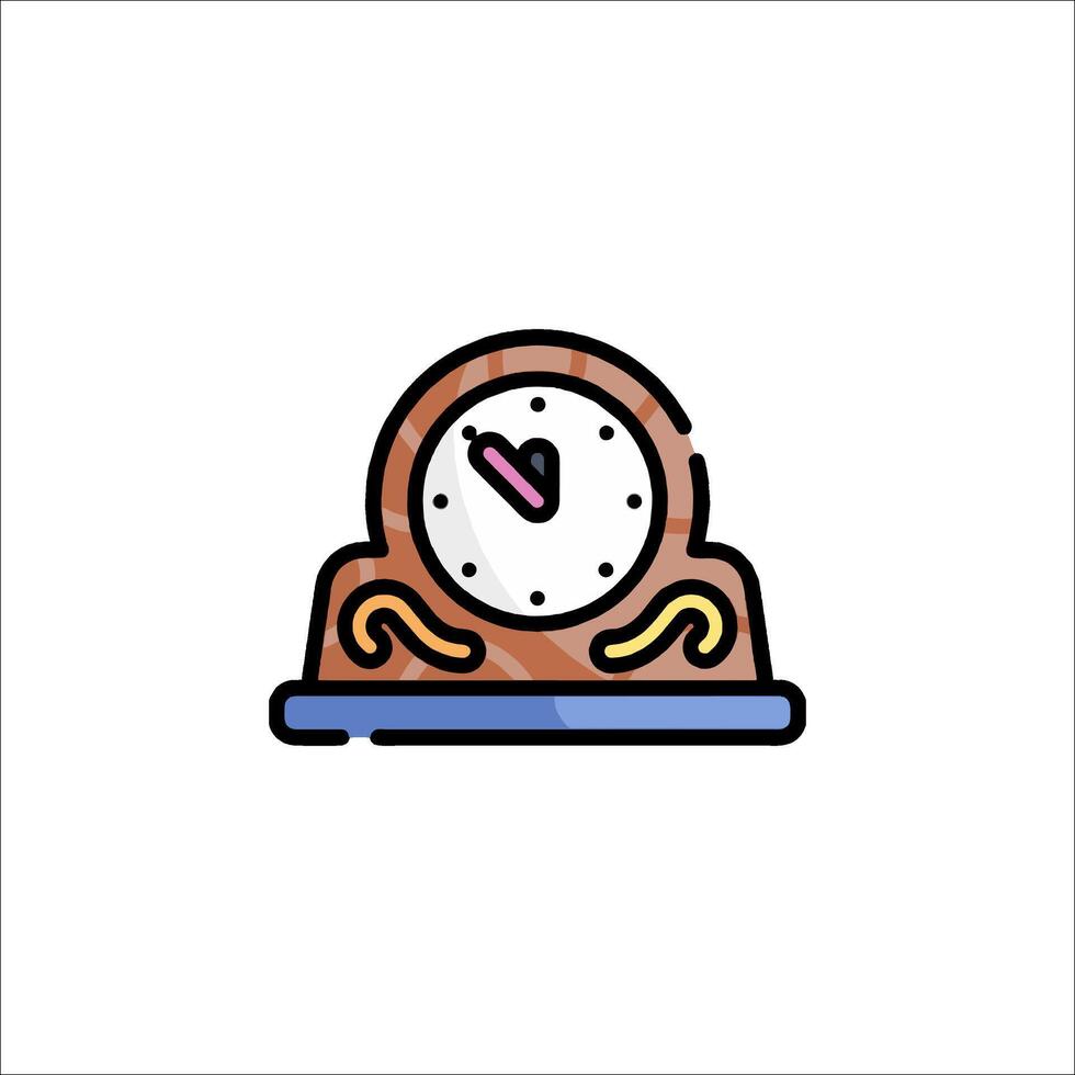 A clock icon on a white background vector
