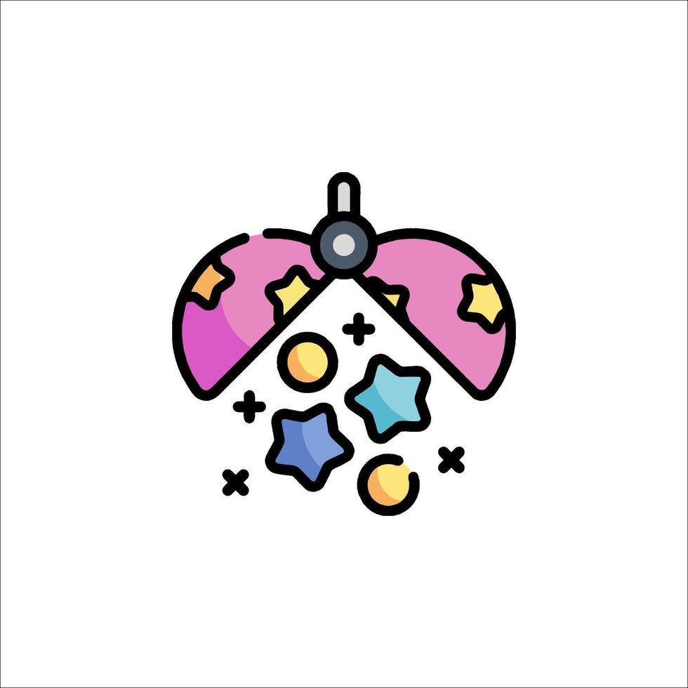 A pink ladybug with stars and stars on it vector