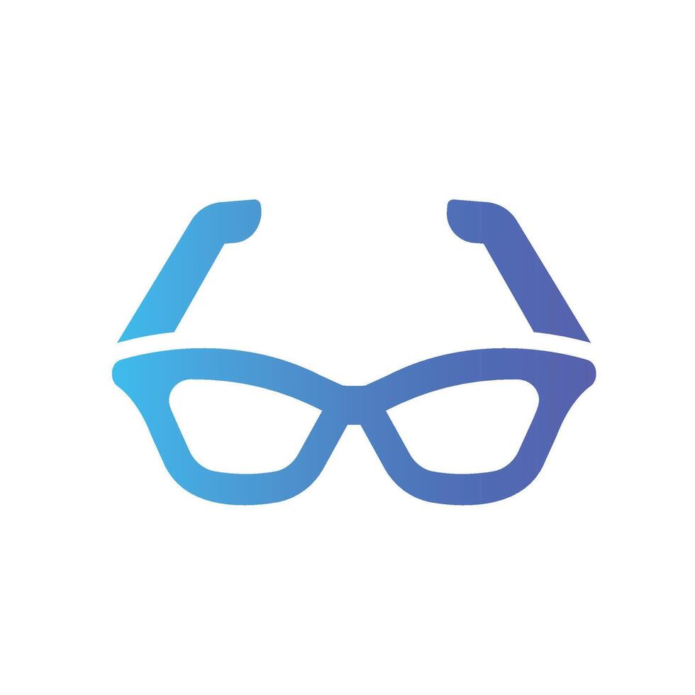 glasses Flat Gradient Icon White Background vector