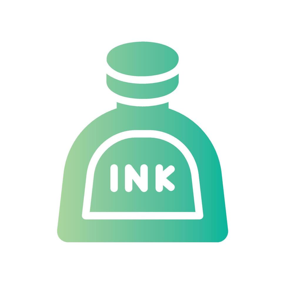 ink Flat Gradient Icon White Background vector