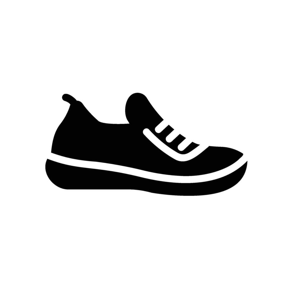 sneakers Glyph Icon White Background vector