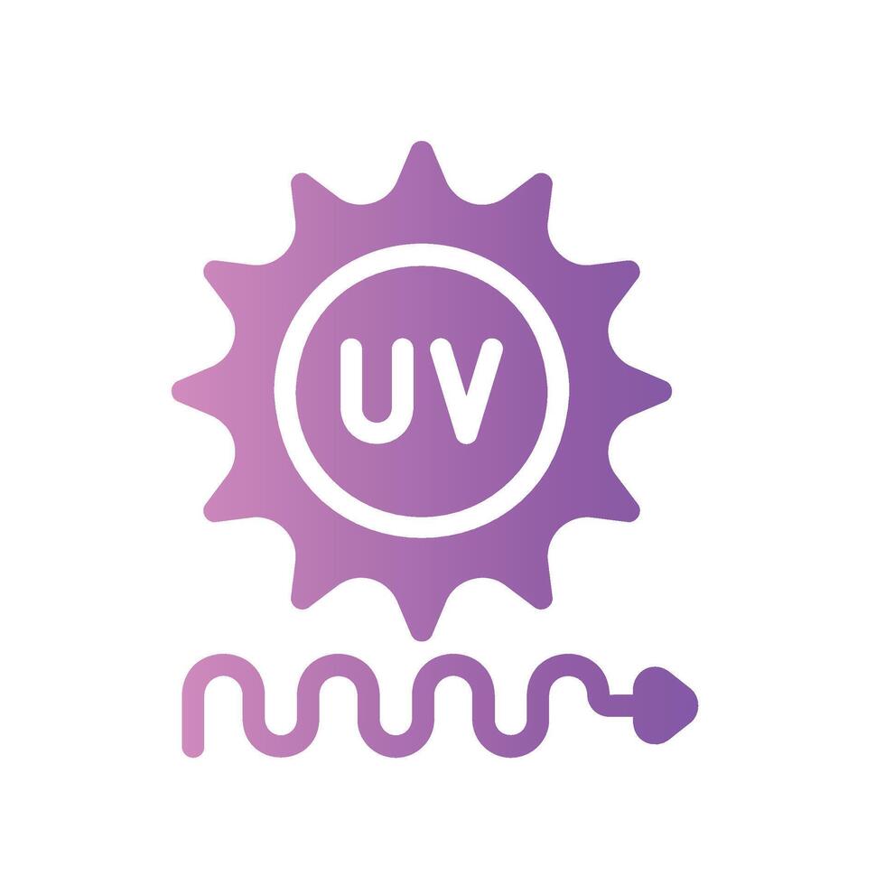 uv Flat Gradient Icon White Background vector