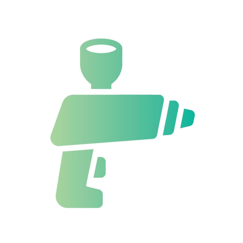 spray gun Flat Gradient Icon White Background vector