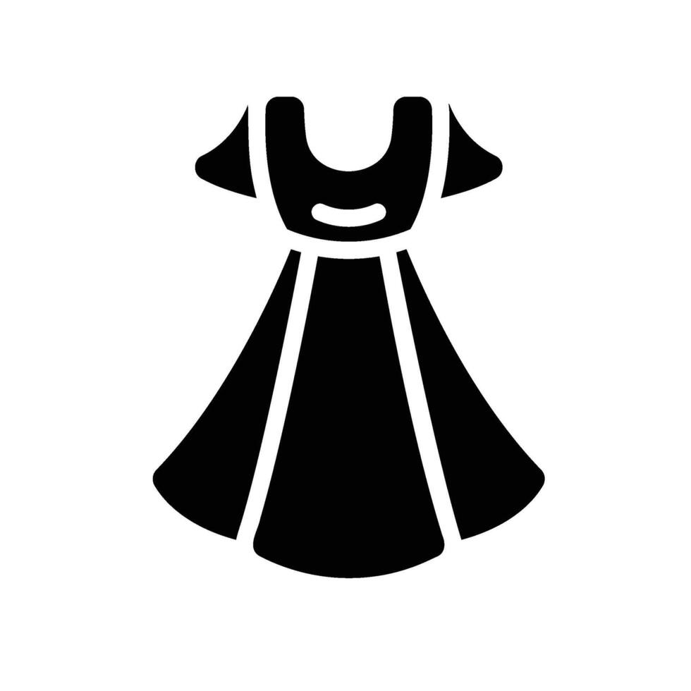 dress Glyph Icon White Background vector