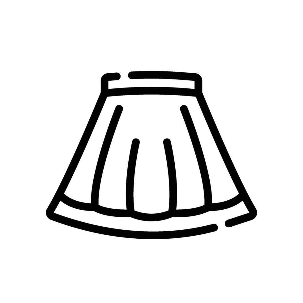 skirt Line Icon White Background vector