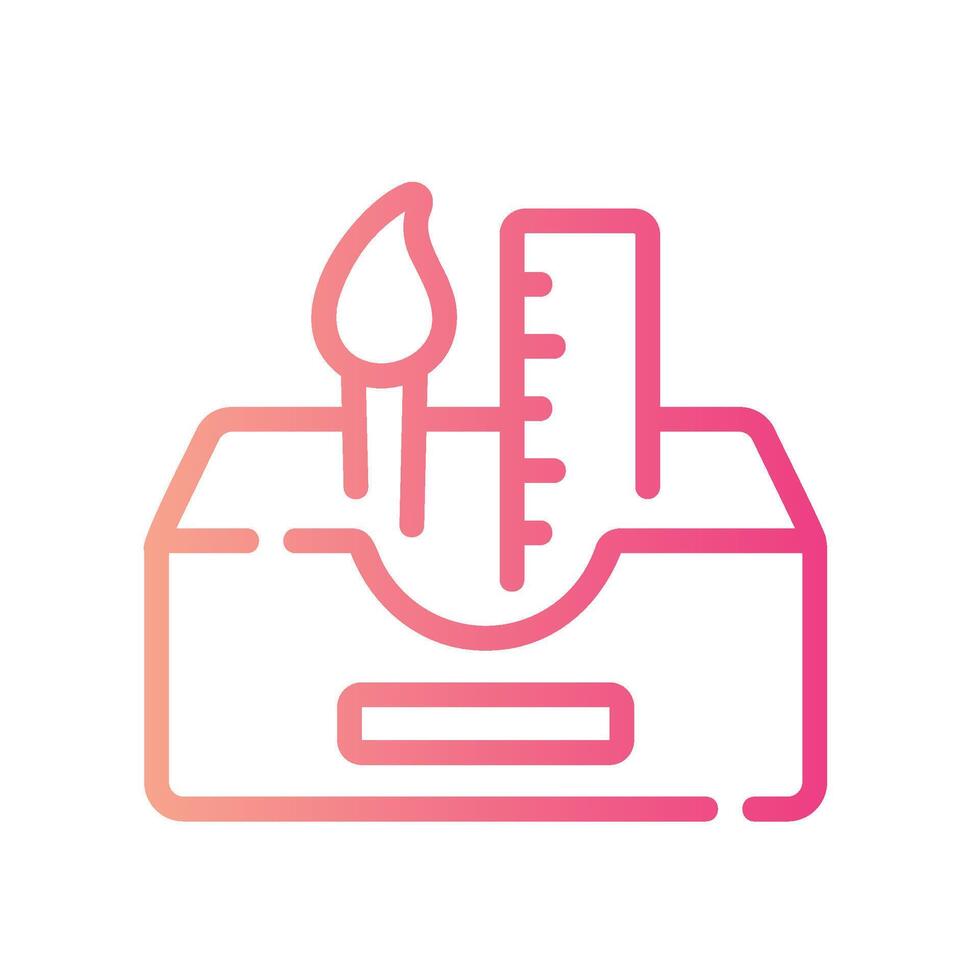 newton cradle Line Gradient Icon White Background vector