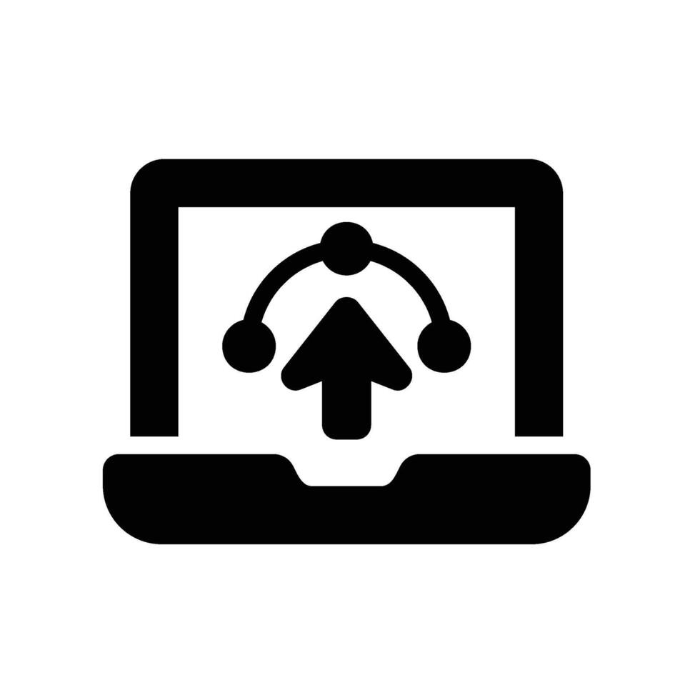 cursor Glyph Icon White Background vector