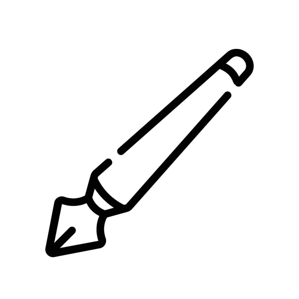 pen tools Line Icon White Background vector