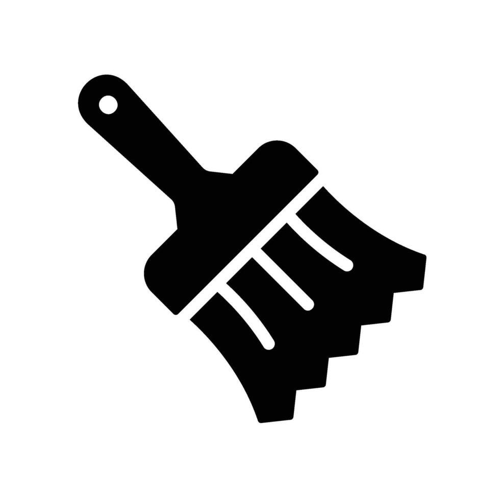 paintbrush Glyph Icon White Background vector