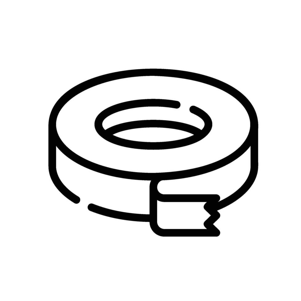 scotch tape Line Icon White Background vector