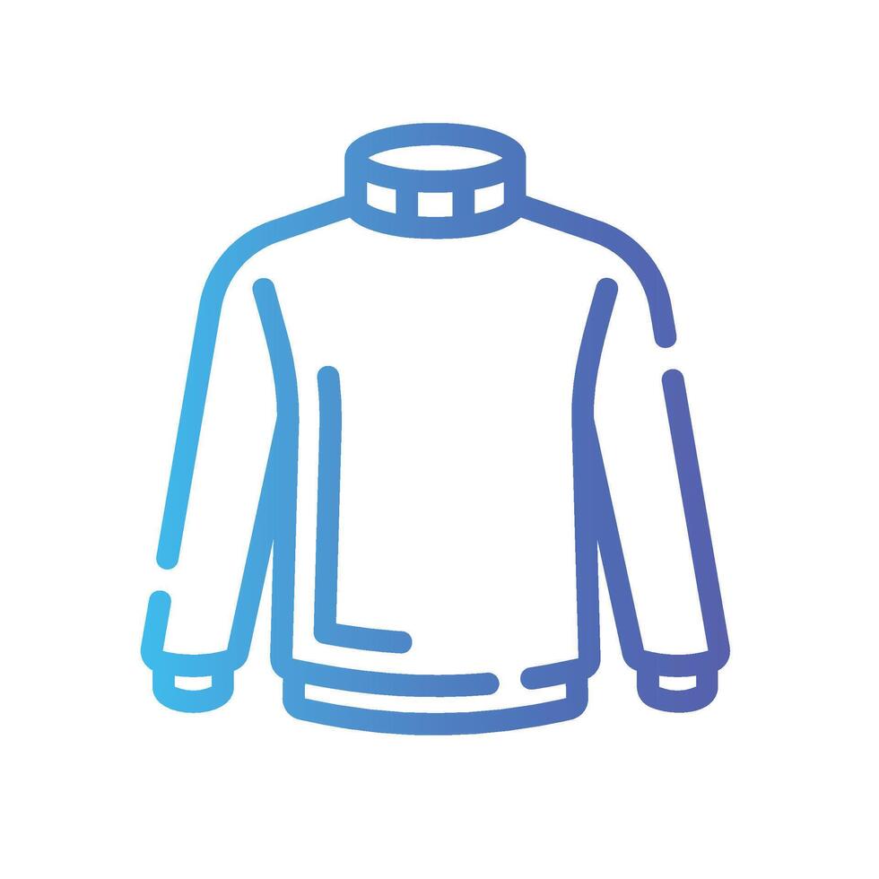 turtleneck Line Gradient Icon White Background vector