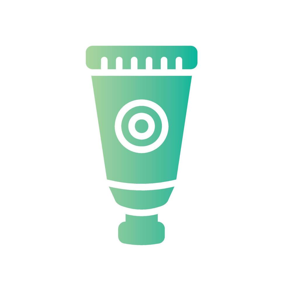 paint tube Flat Gradient Icon White Background vector