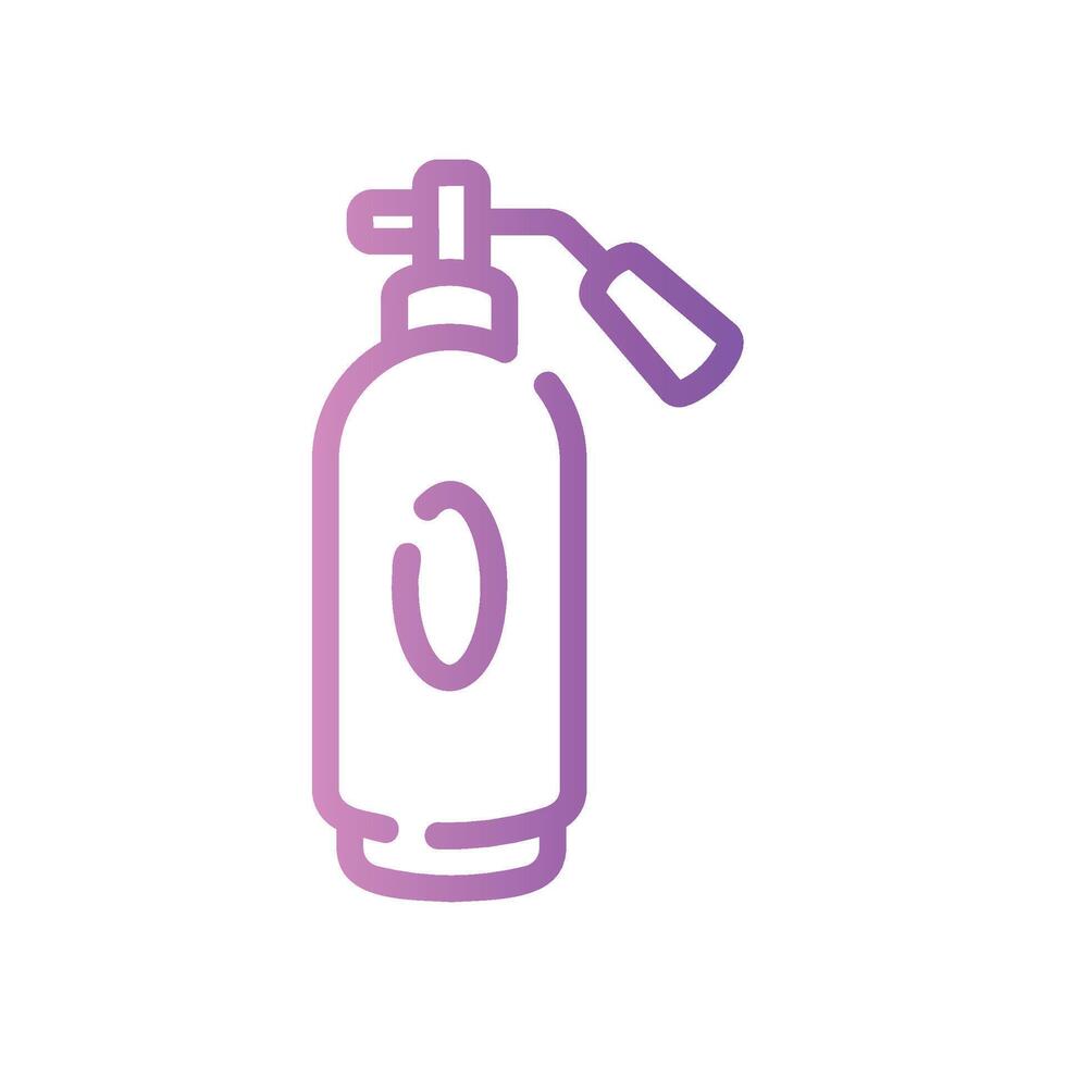 fire extinguisher Line Gradient Icon White Background vector