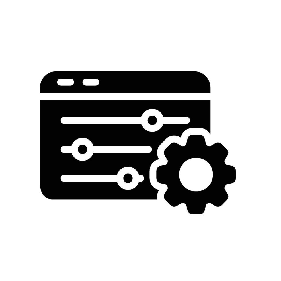 adjustment Glyph Icon White Background vector