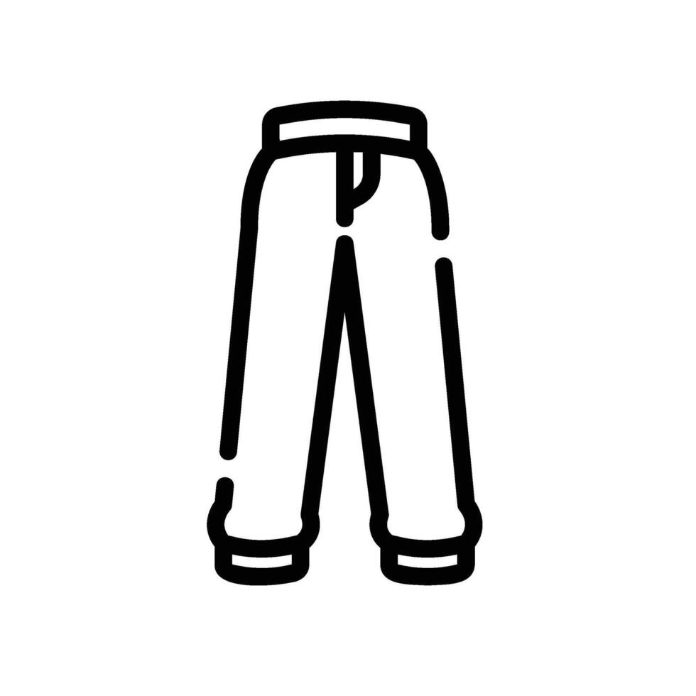 jogger pants Line Icon White Background vector