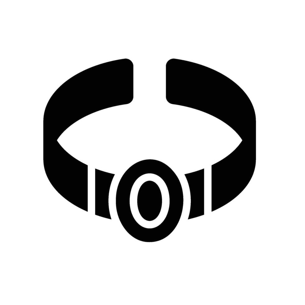 bangle Glyph Icon White Background vector