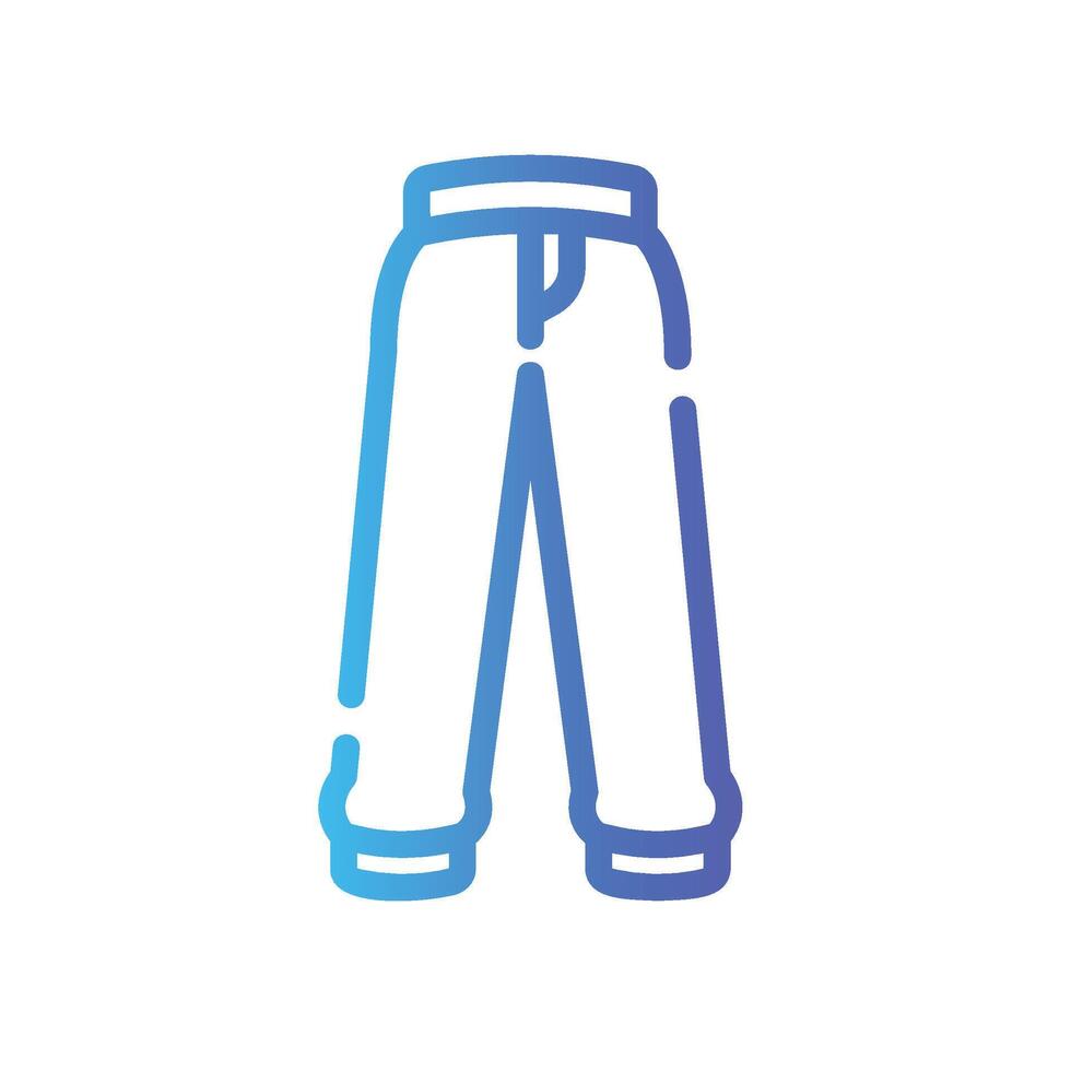 jogger pants Line Gradient Icon White Background vector