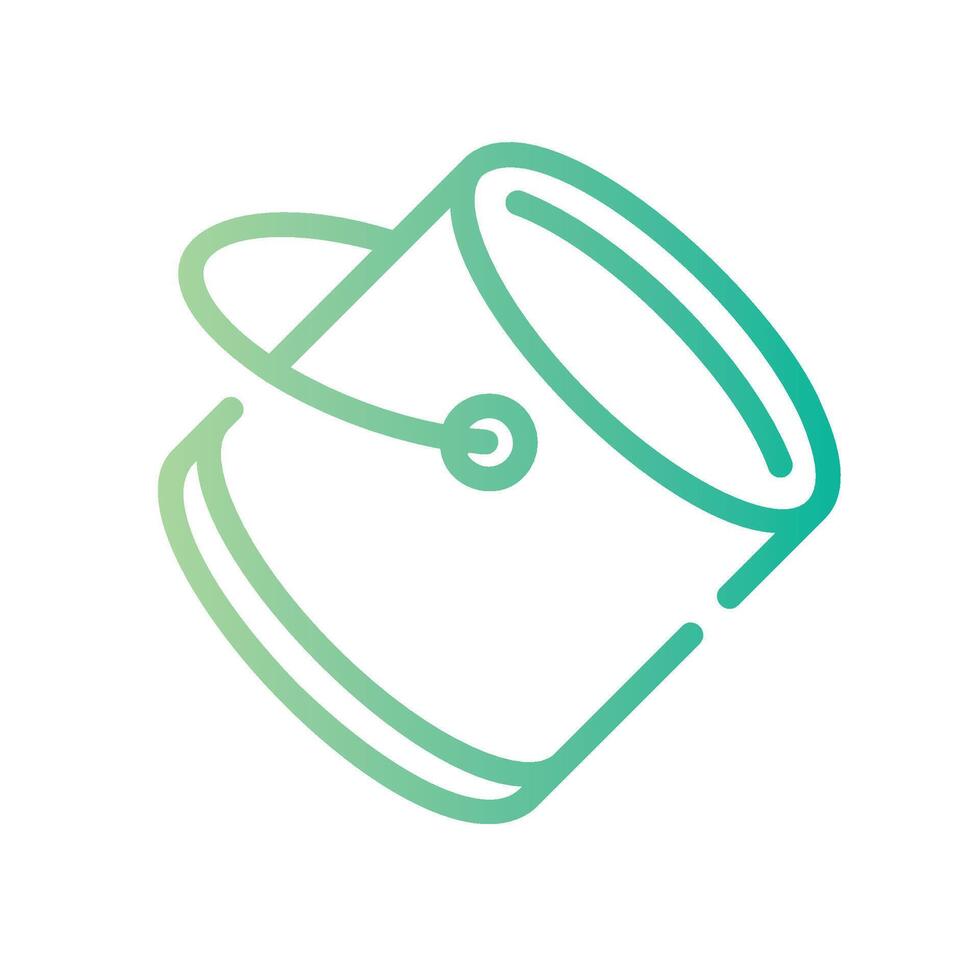 paint can Line Gradient Icon White Background vector