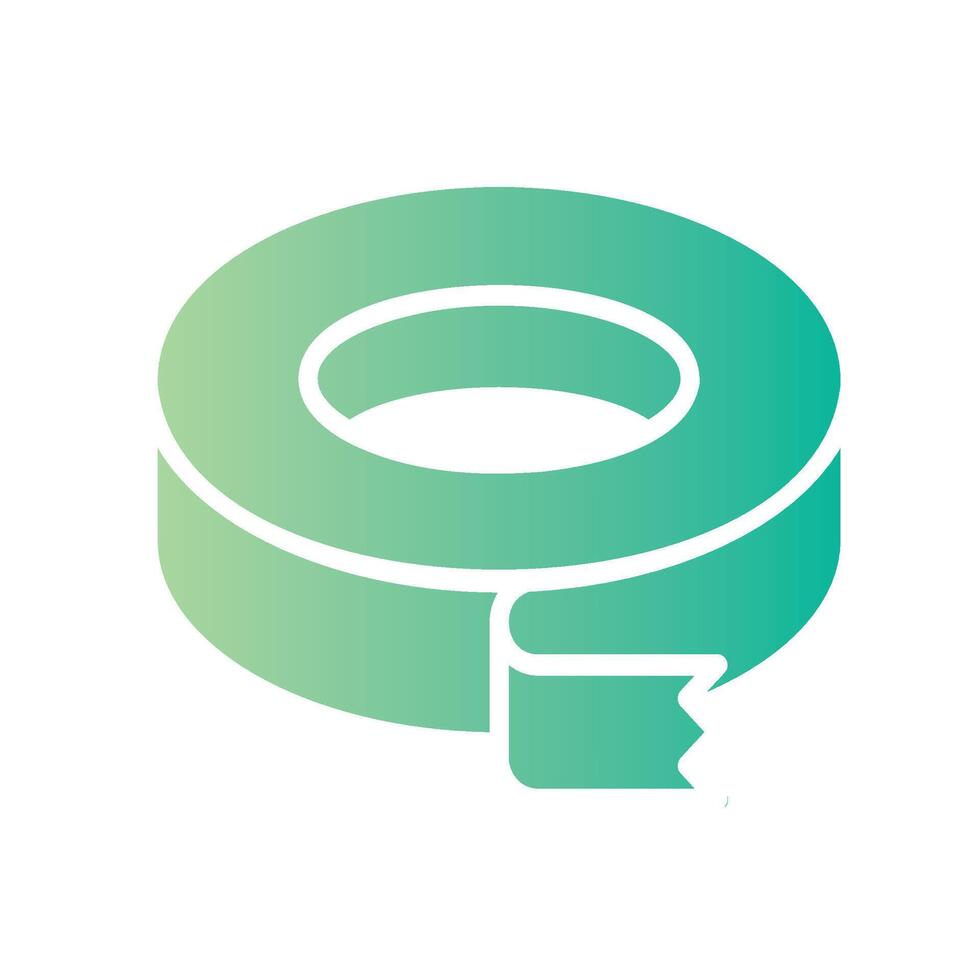 scotch tape Flat Gradient Icon White Background vector