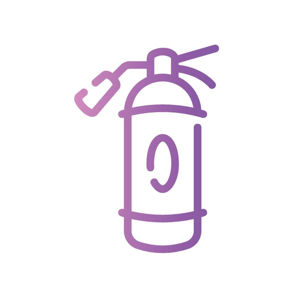 fire extinguisher Line Gradient Icon White Background vector