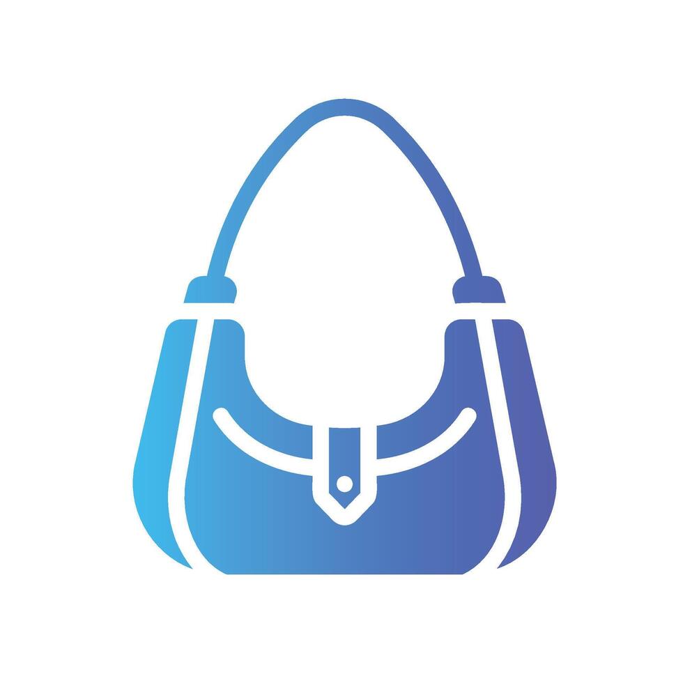 bag Flat Gradient Icon White Background vector