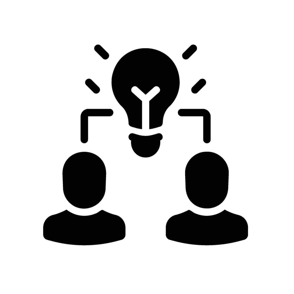 people Glyph Icon White Background vector