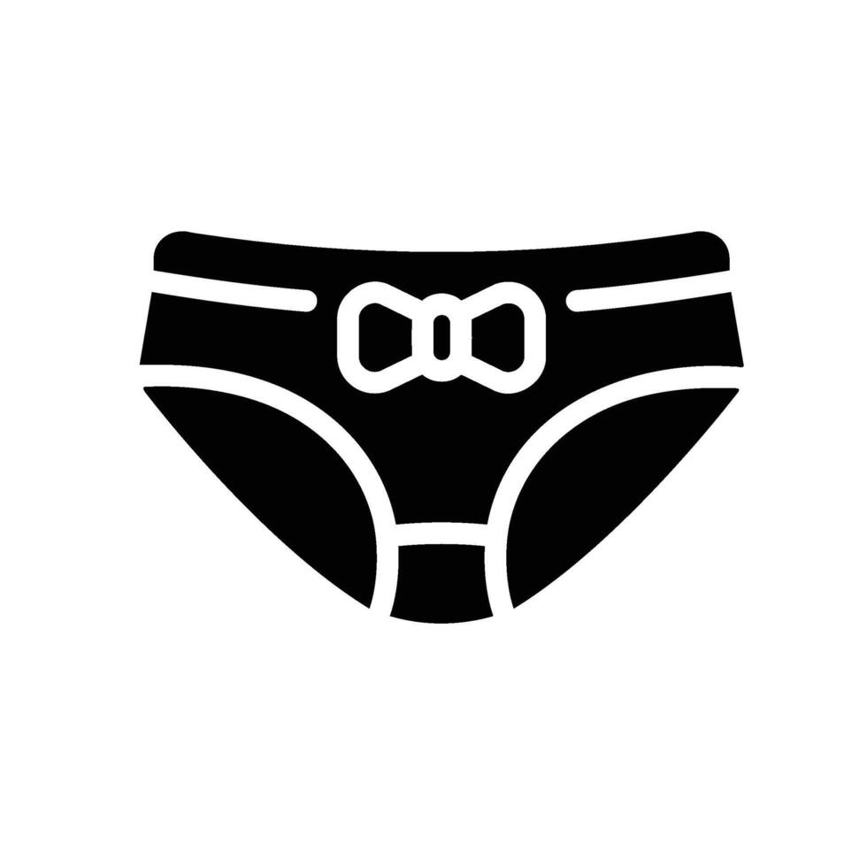 underpant Glyph Icon White Background vector