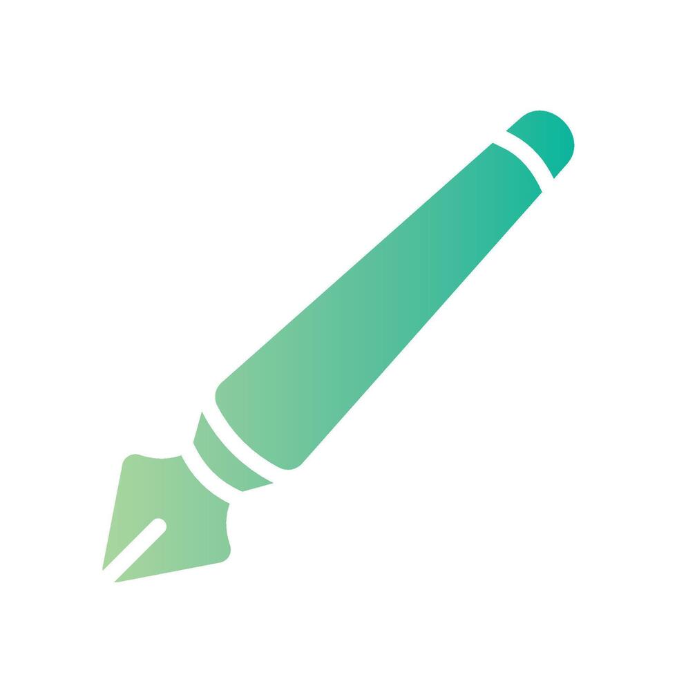 pen tools Flat Gradient Icon White Background vector