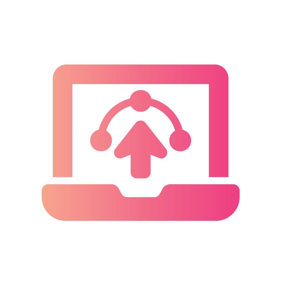 cursor Flat Gradient Icon White Background vector