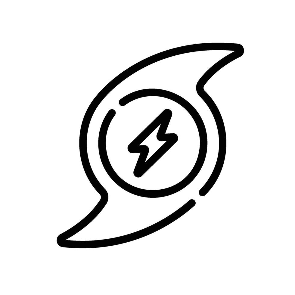 storm Line Icon White Background vector