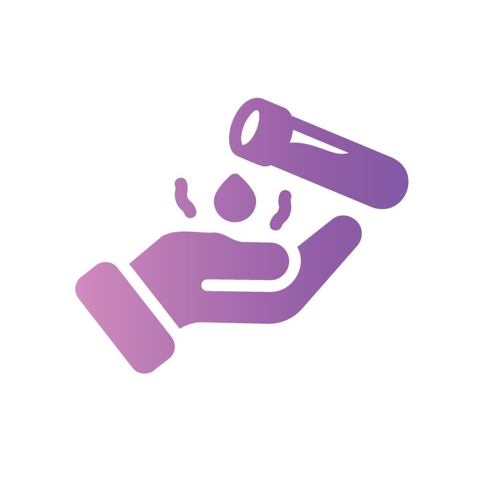 corrosive Flat Gradient Icon White Background vector