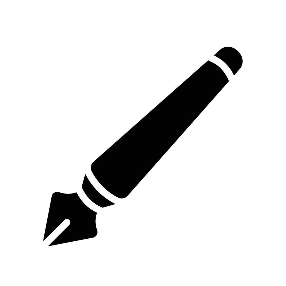 pen tools Glyph Icon White Background vector