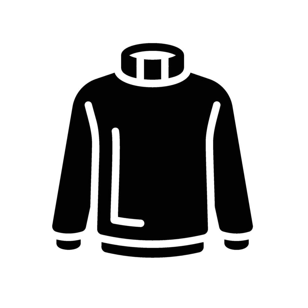 turtleneck Glyph Icon White Background vector